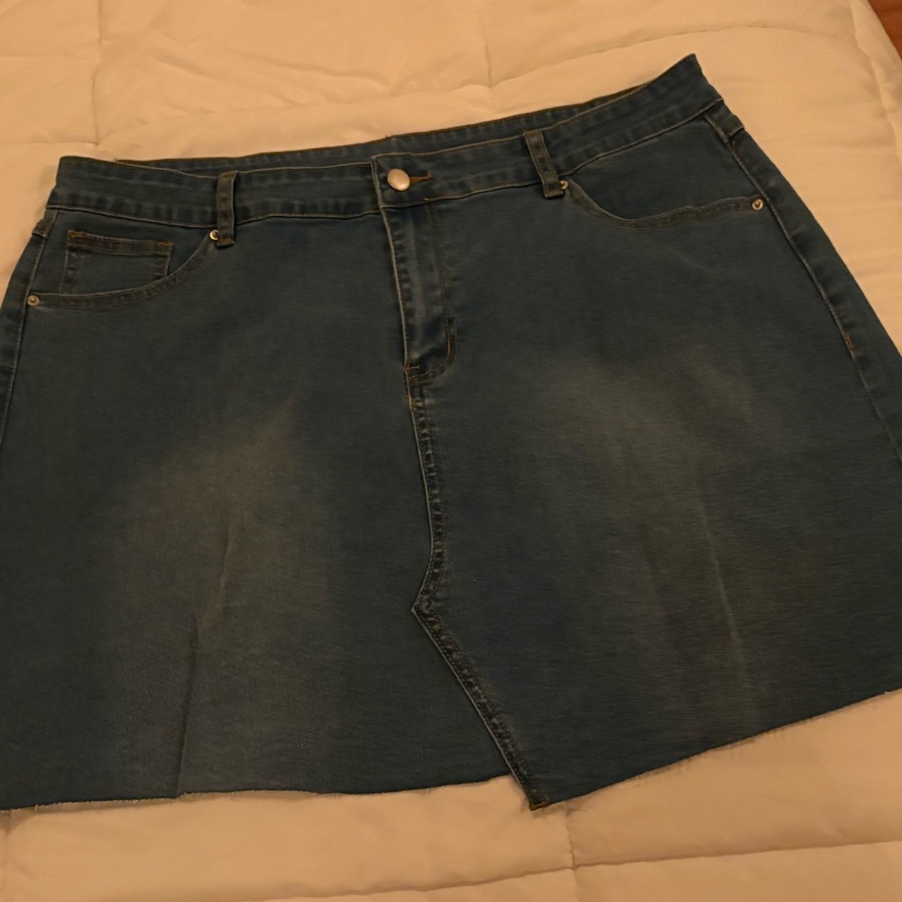 Classic Blue Denim Mini Skirt